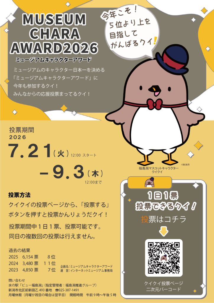 ミュージアム キャラクター アワード2026 クイクイ